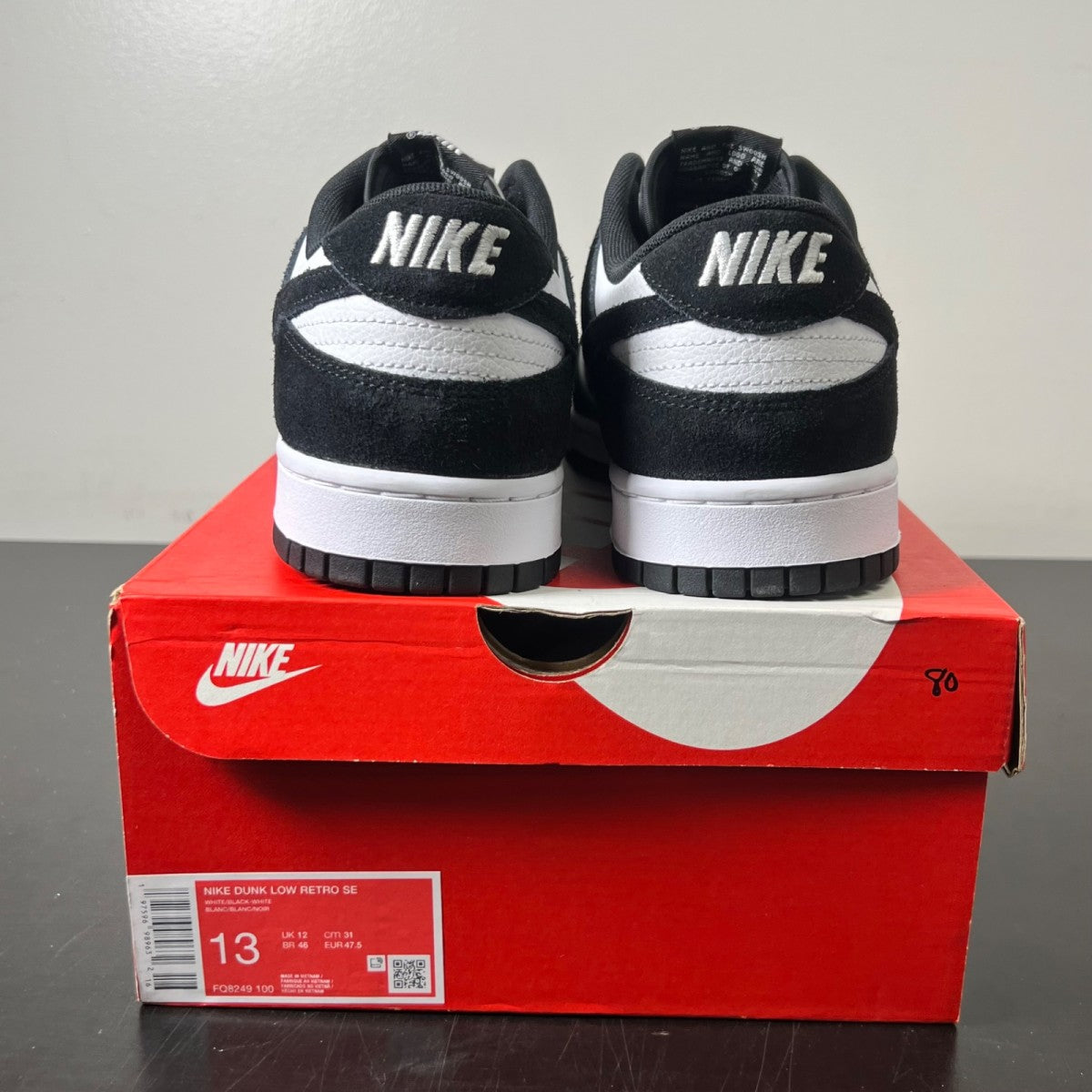 Nike Dunk Low Retro SE Suede Panda 13 (Lightly Worn Pre-Owned)Nike - Image 5