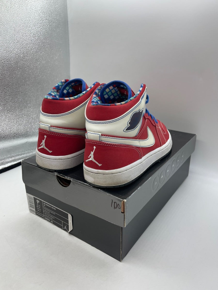 Jordan 1 Retro LS Sport Red 9.5 (Moderately Worn Pre-Owned)JordanSport Red/Varsity Blue-White - Image 5