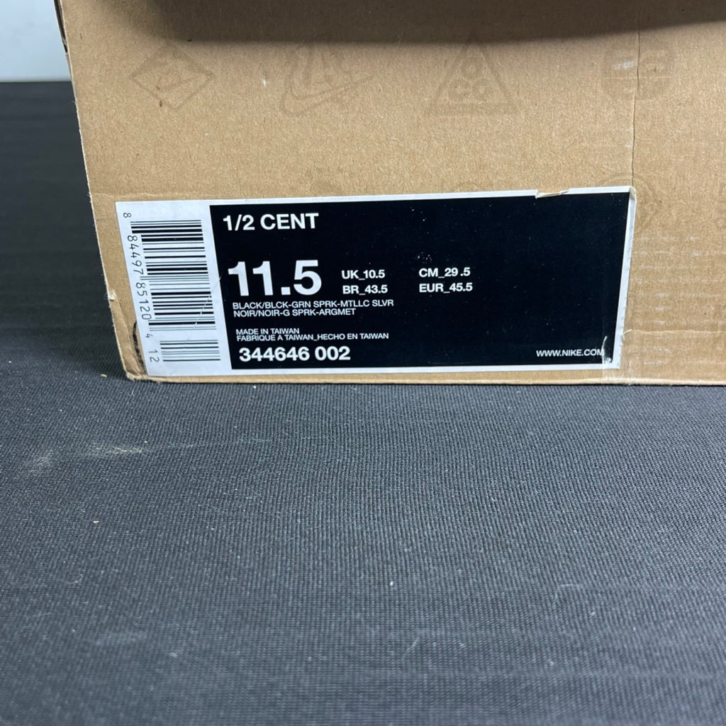 Nike Air 1/2 Cent Black Green Spark (Size 11.5) - Image 7