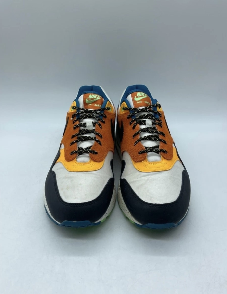 Nike Air Max 1 Multi Mix 12 (Moderately Worn Pre-Owned)NikeWhite/Black-Rust-Blue - Image 2