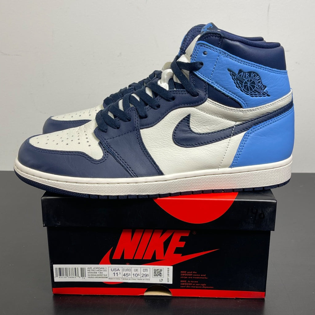 Jordan 1 Retro High Obsidian 11.5 (Moderately Worn Pre-Owned)JordanSail/Obsidian-University Blue - Image 3