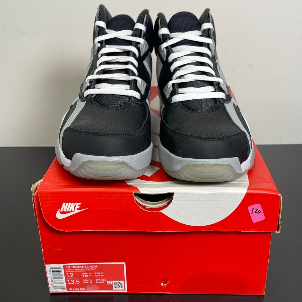 Nike Air Trainer SC High Raiders (2022) 12 (Moderately Worn Pre-Owned)NikeBlack/Light Smoke Grey/Cool Grey - Image 2