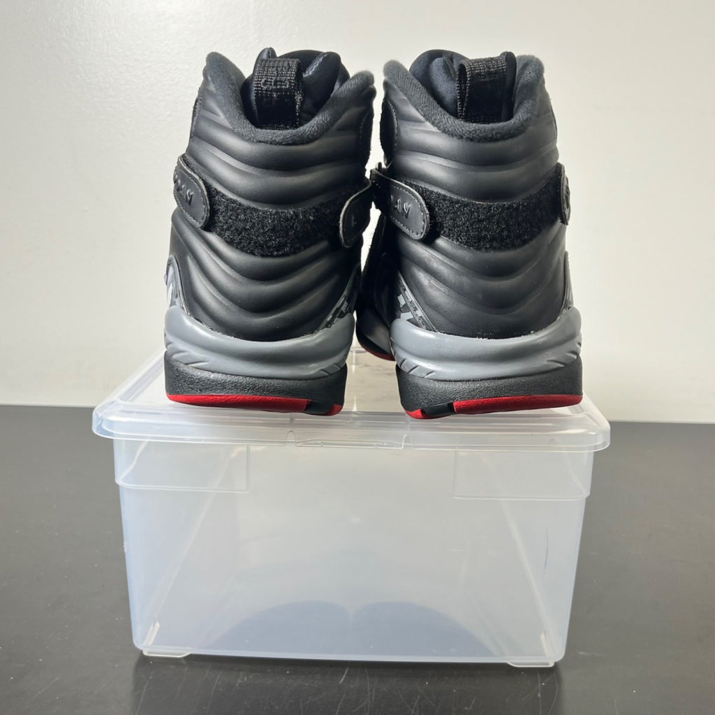 Jordan 8 Retro Black Cement 10.5 (Moderately Worn Pre-Owned)JordanBlack/Gym Red-Black-Wolf Grey - Image 4