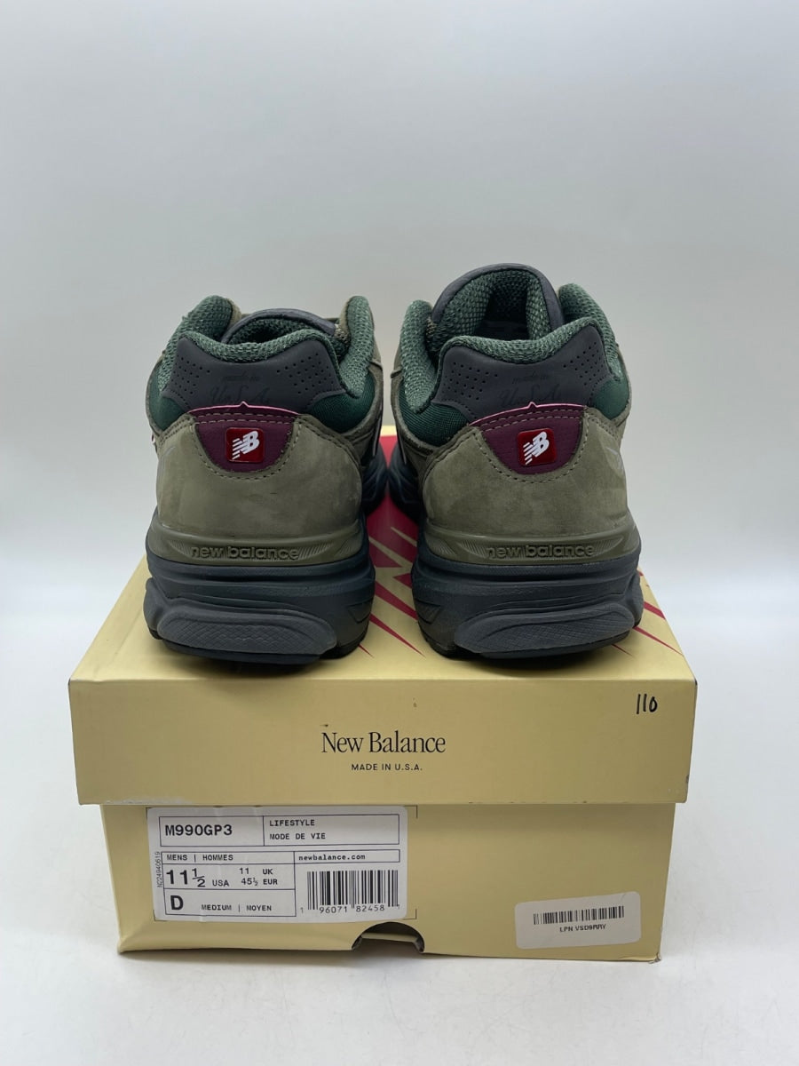 New Balance 990v3 MiUSA Teddy Santis Green Purple 11.5 (Moderately Worn Pre-Owned)New BalanceGreen/Purple - Image 3