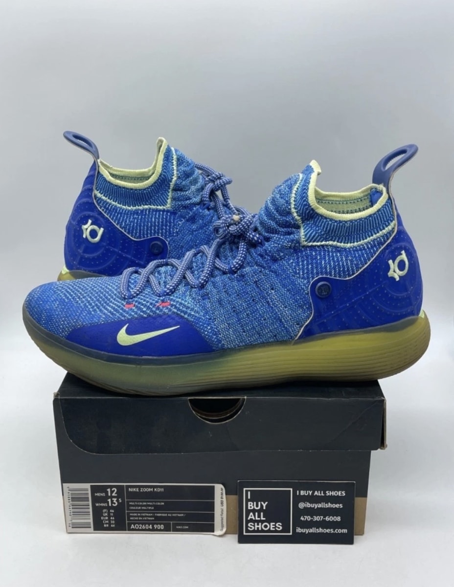 Nike KD 11 Paranoid 12 (Lightly Worn Pre-Owned)NikeBlue/Yellow - Image 1
