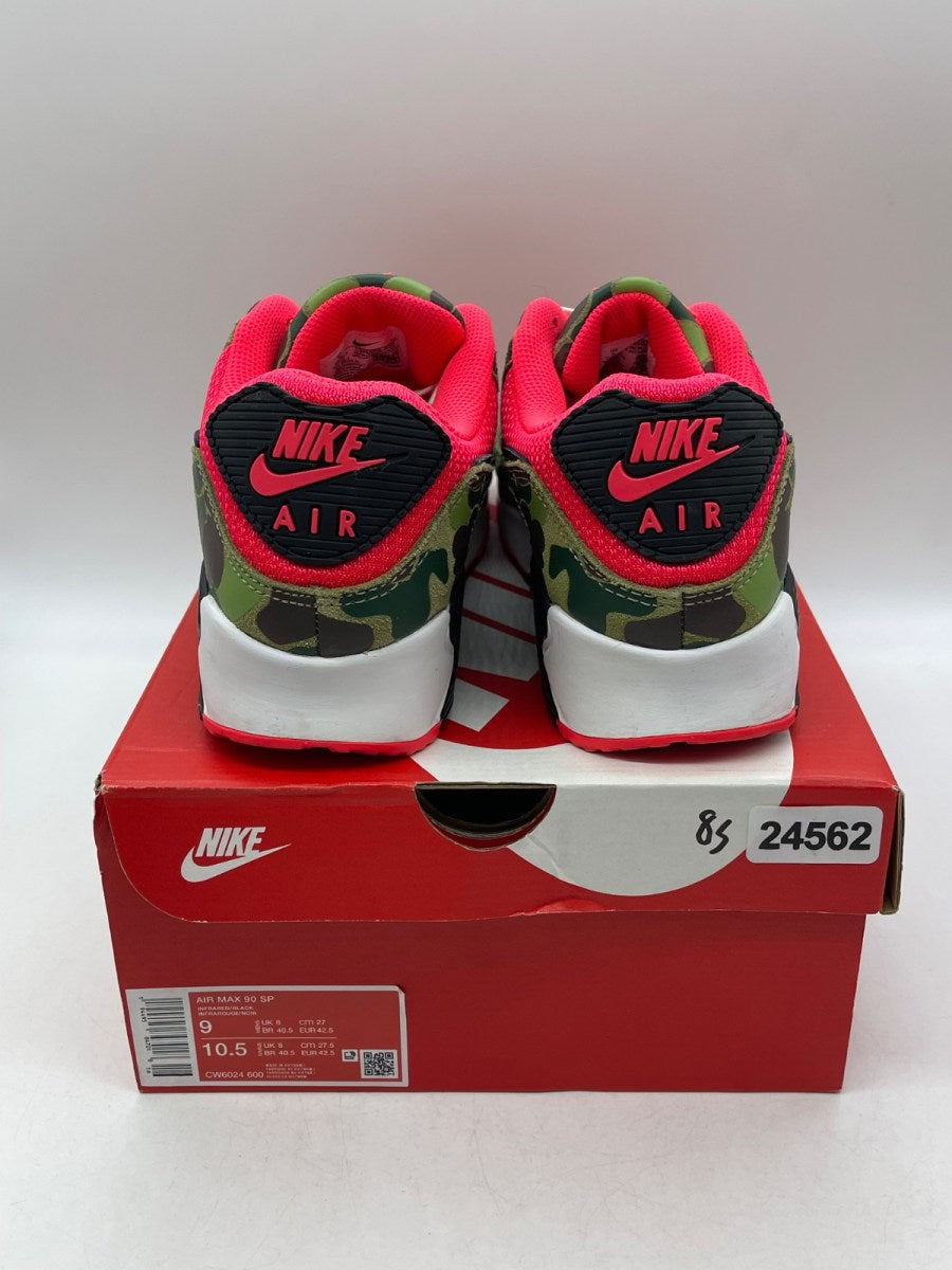 Nike Air Max 90 Reverse Duck Camo 9 (Moderately Worn Pre-Owned)NikeInfrared/Black-Dark Sage-Baroque Brown - Image 3