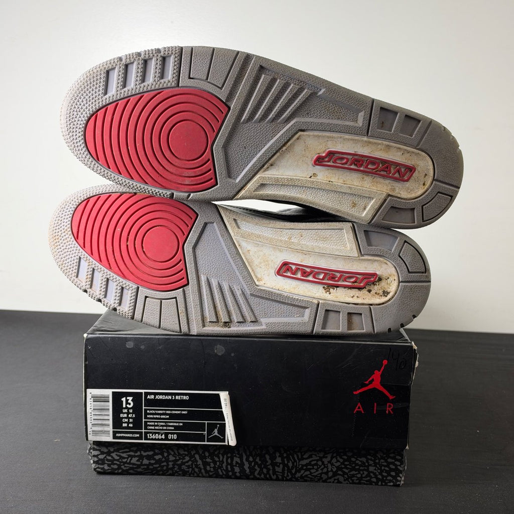 Jordan 3 Retro Black Cement (2011) (Size 13) - aux