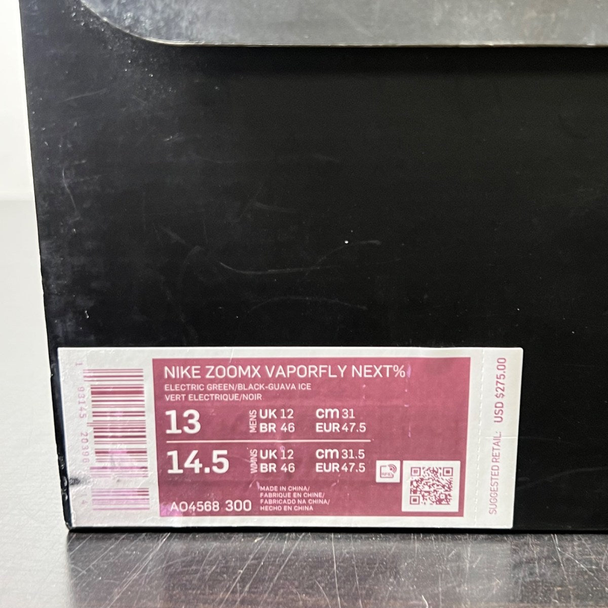Nike ZoomX Vaporfly Next% Volt 13 (Moderately Worn Pre-Owned)NikeElectric Green/Black-Guava Ice - Image 4