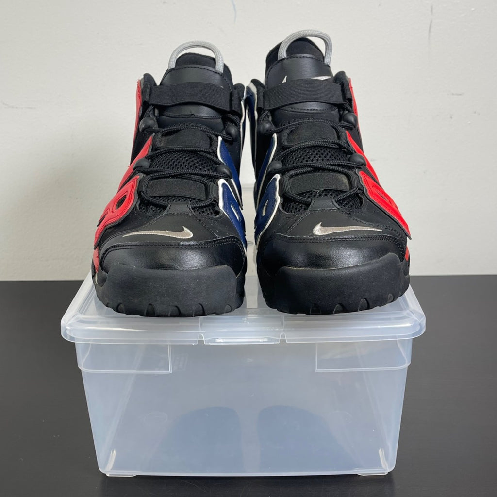 Nike Air More Uptempo 96 Alternates Split Black Varsity Red 11.5 (Moderately Worn Pre-Owned)NikeBlack/University Red-White - Image 2