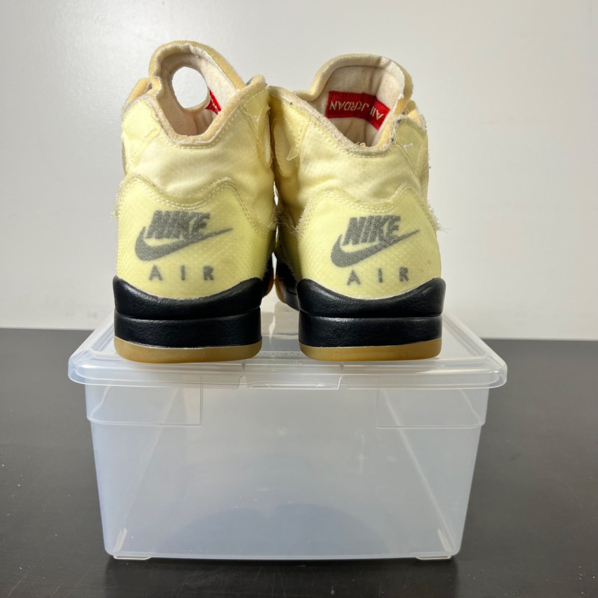 Jordan 5 Retro Off-White Sail 9 (Heavily Worn Pre-Owned)JordanSail/Fire Red-Muslin-Black - Image 6