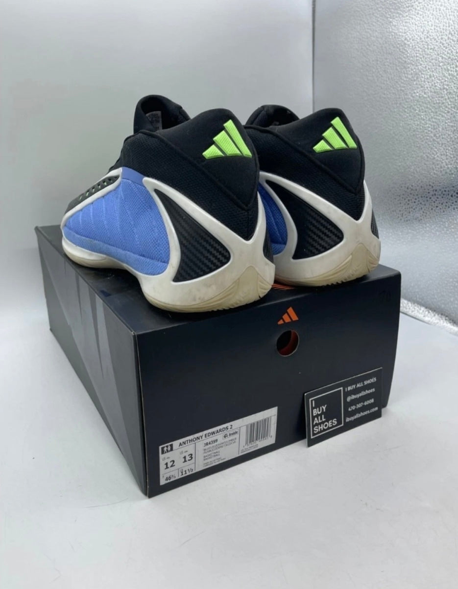 adidas AE 2 Blue Fusion 12 (Moderately Worn Pre-Owned)adidasBlue Fusion/Zero Metallic/Lime Burst - Image 6