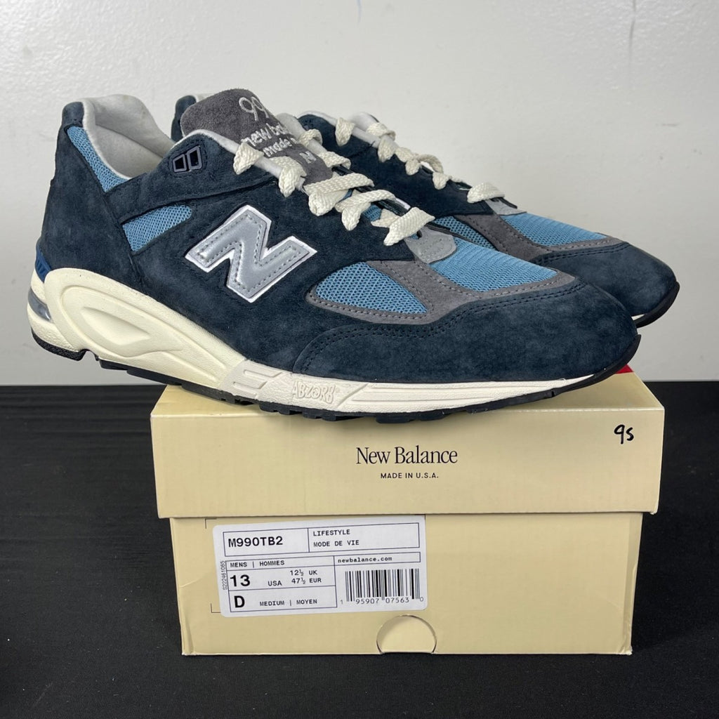 New Balance 990v2 MiUSA Teddy Santis Navy Castlerock 13 (Moderately Worn Pre-Owned)New BalanceNavy/Castlerock - Image 1