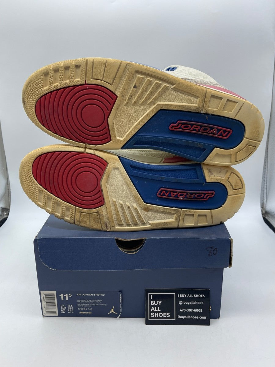 Jordan 3 Retro International Flight 11.5 (Heavily Worn Pre-Owned) - Image 7