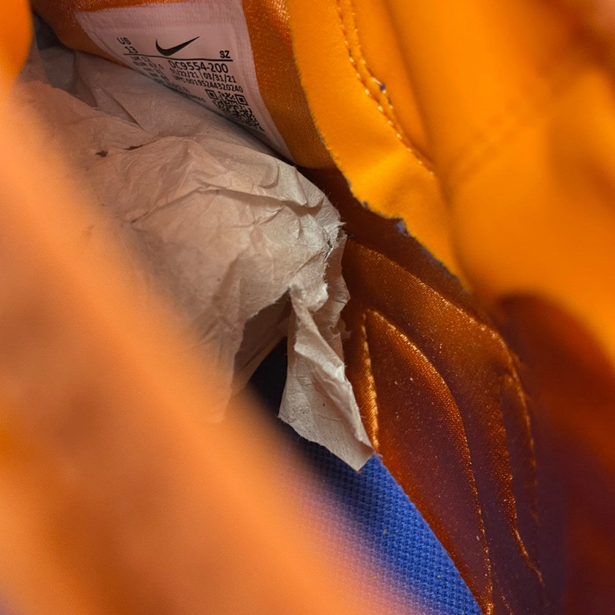 Nike ACG Air Mowabb OG Rattan Birch (2021) 13 (Moderately Worn Pre-Owned)NikeBirch/Bright Mandarin-Hyper Royal-Rattan - Image 6
