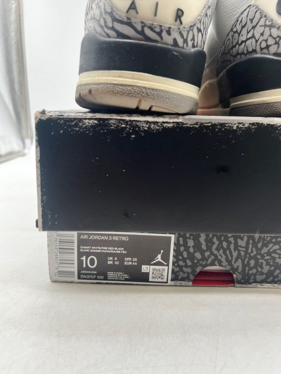 Jordan 3 Retro White Cement Reimagined 10 (Moderately Worn Pre-Owned) - Image 4