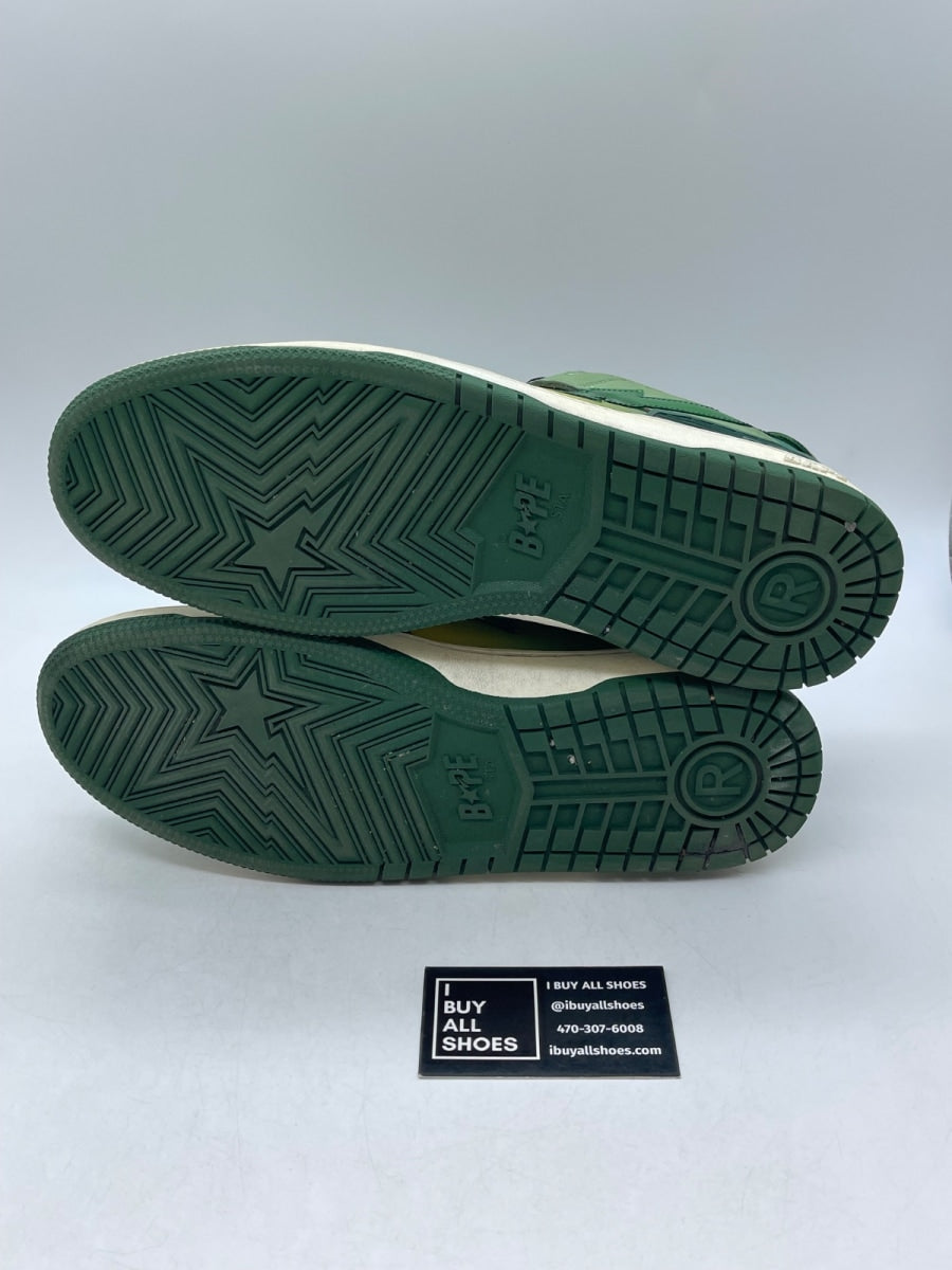 A Bathing Ape Bape SK8 Sta Green Grey 12 (Moderately Worn Pre-Owned) - Image 7