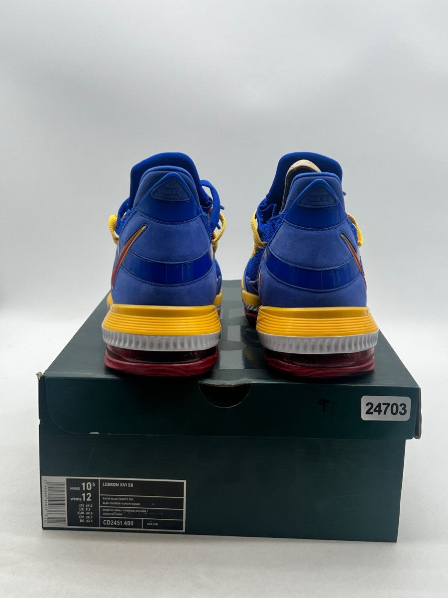 Nike LeBron 16 Superman SuperBron Blue 10.5 (Lightly Worn Pre-Owned)NikeRacer Blue/Varsity Red-Varsity Maize - Image 3