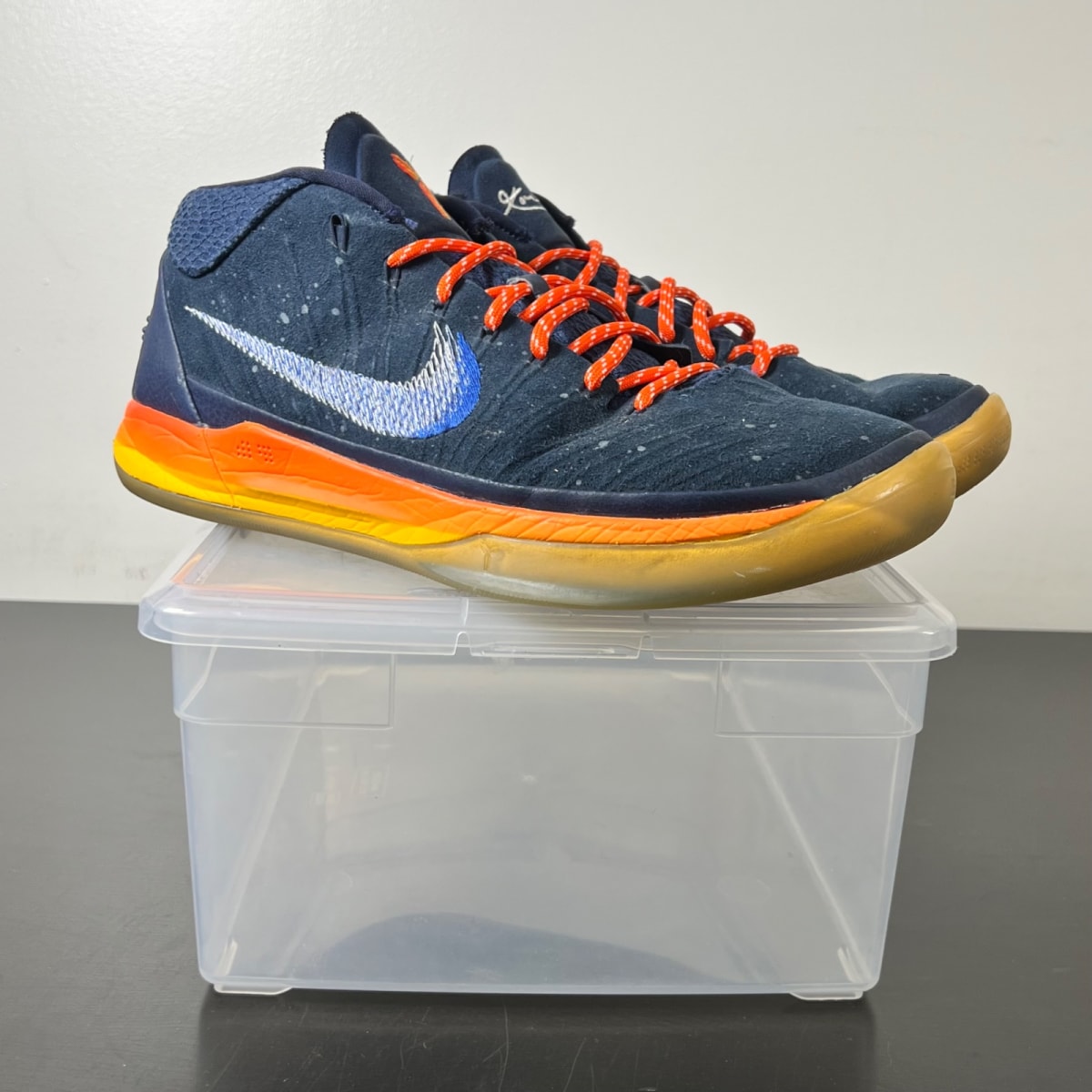Nike Kobe A.D. Mid Rise 12 (Moderately Worn Pre-Owned)NikeObsidian/White-Mega Blue - Image 1