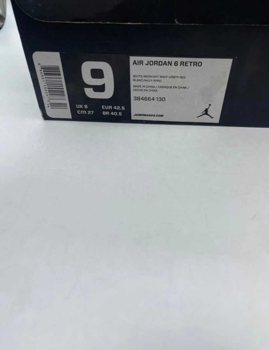 Jordan 6 Retro Olympic London (2012) 9 (Lightly Worn Pre-Owned)JordanWhite/Midnight Navy-Varsity Red - Image 7