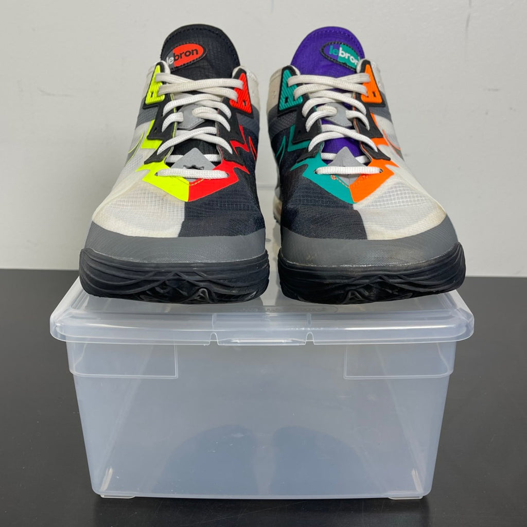Nike LeBron 18 Low Greedy 12 (Moderately Worn Pre-Owned)NikeWhite/Black-Iron Grey - Image 2