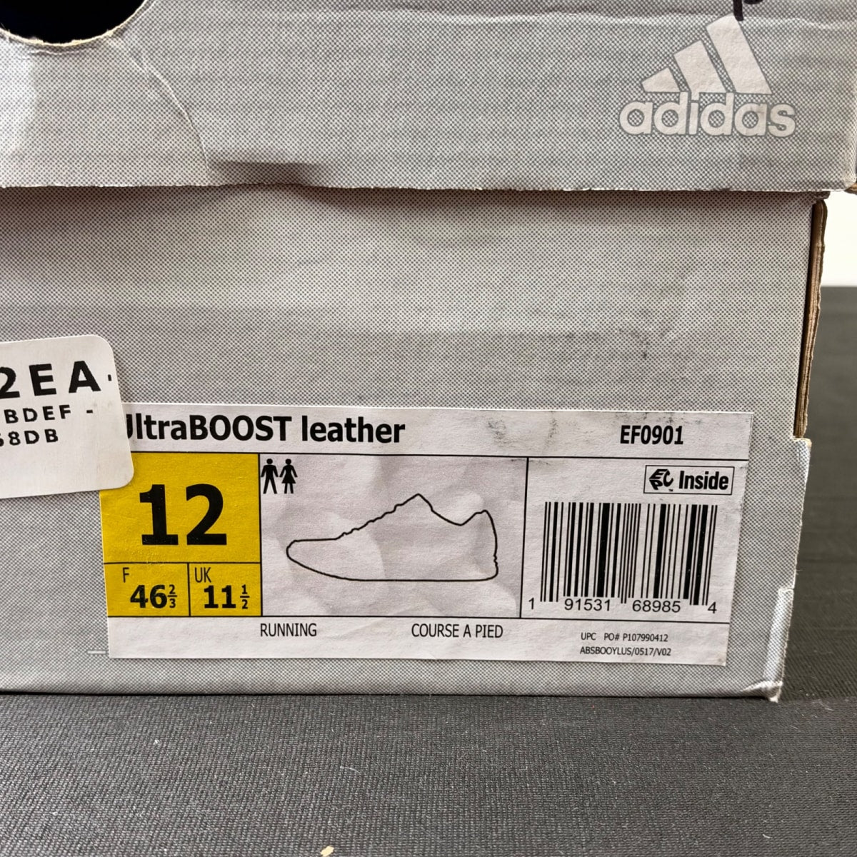 adidas Ultra Boost Leather Black (Size 12) - aux