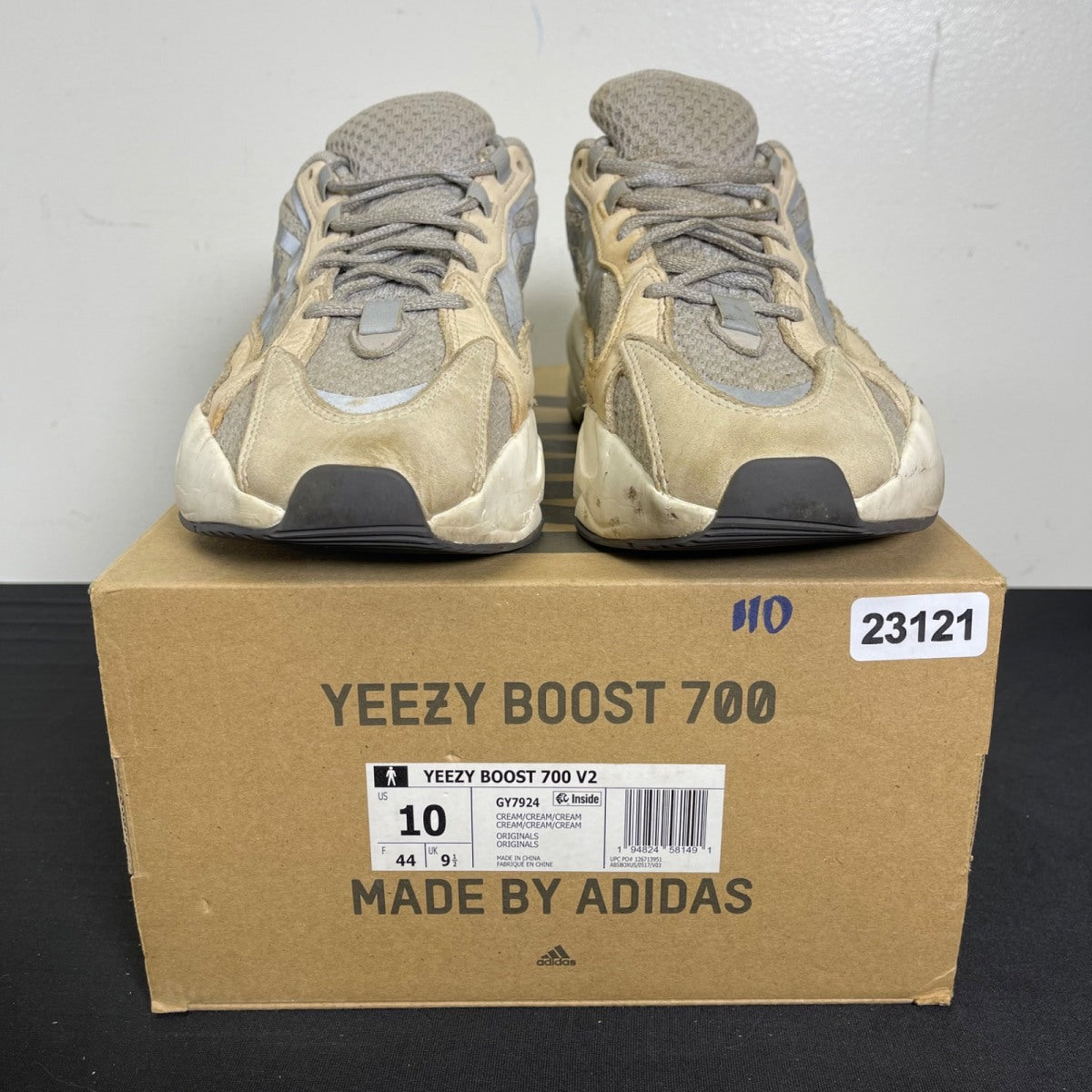 adidas Yeezy Boost 700 V2 Cream 10 (Moderately Worn Pre-Owned)adidasCream/Cream/Cream - Image 2