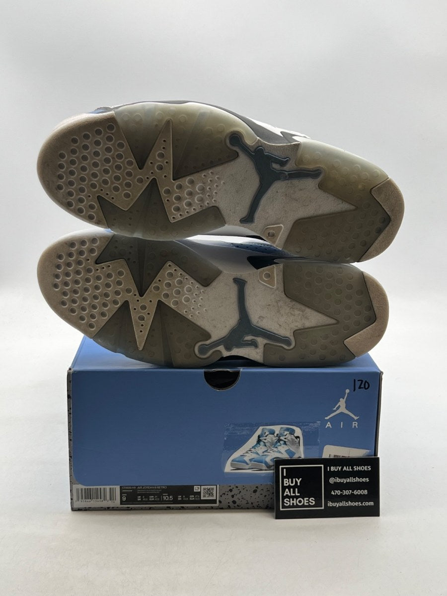 Jordan 6 Retro UNC White 9 (Lightly Worn Pre-Owned) - Image 8