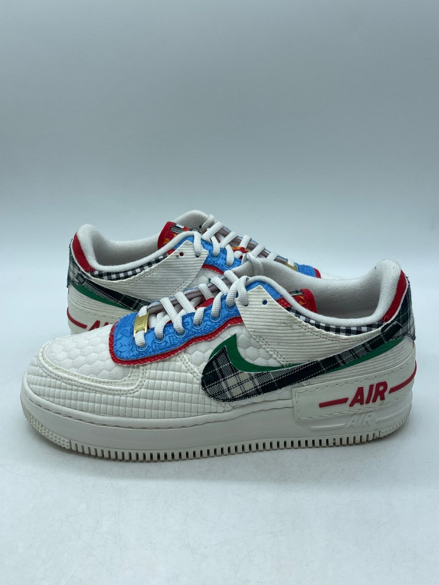 Nike Air Force 1 Low Shadow Sail Classic Green University Blue (Women's) 11W (Moderately Worn Pre-Owned)NikeSail/Classic Green/University Blue/Multicolor - Image 1