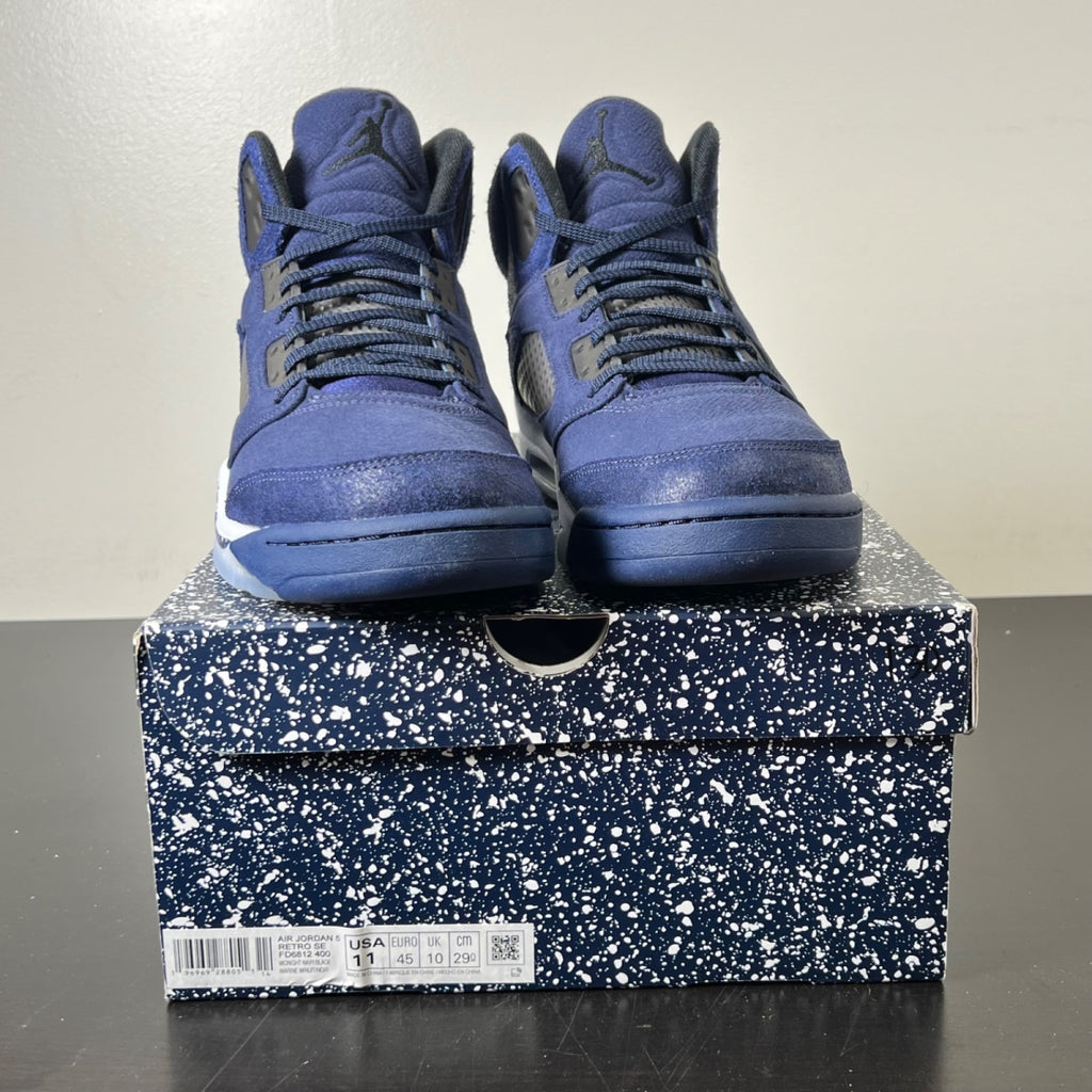 Jordan 5 Retro Midnight Navy 11 (Lightly Worn Pre-Owned)JordanMidnight Navy/Black/Football Grey - Image 2