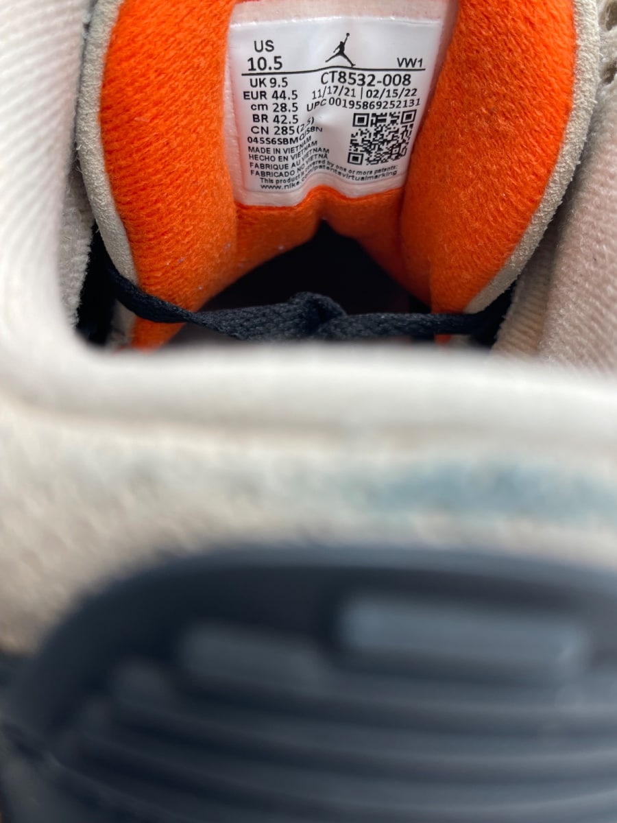 Jordan 3 Retro Desert Elephant 10.5 (Moderately Worn Pre-Owned)JordanBlack/Rush Orange/Fossil Stone/Sail - Image 8