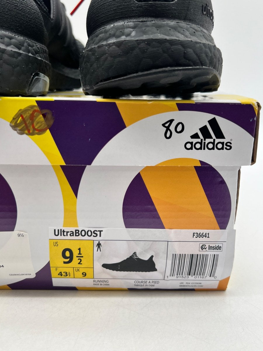 adidas Ultra Boost 4.0 Triple Black Nubuck Cage 9.5 (Lightly Worn Pre-Owned)adidasCore Black/Core Black/Active Red - Image 6