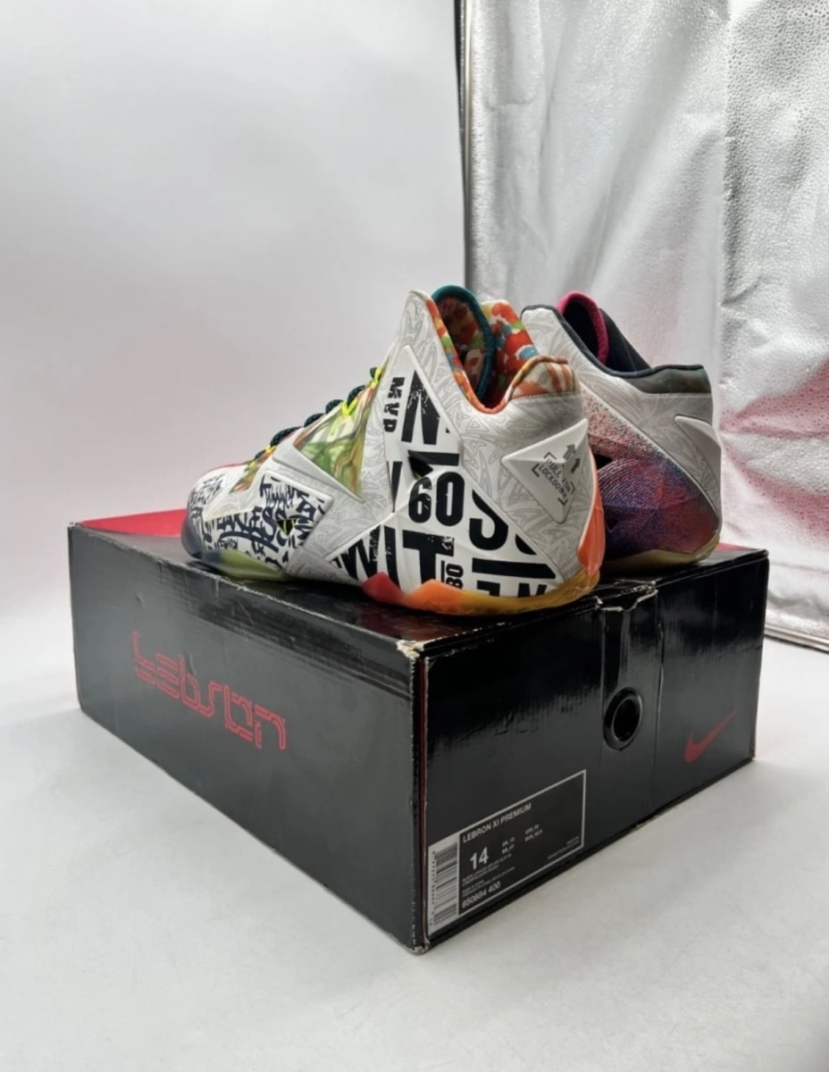 Nike LeBron 11 What the LeBron 14 (Moderately Worn Pre-Owned)NikeBlack Lava/Silver Ice-Galaxy Blue - Image 3