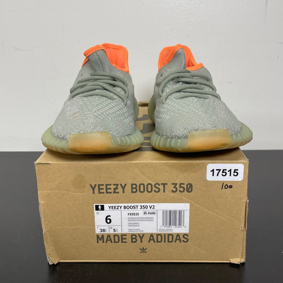 adidas Yeezy Boost 350 V2 Desert Sage 6 (Moderately Worn Pre-Owned)adidasDesert Sage/Desert Sage/Desert Sage - Image 2