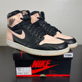 Jordan 1 Retro High Black Crimson Tint 14 (Moderately Worn Pre-Owned)JordanBlack/Crimson Tint-White-Hyper Pink-Mystic Green - Image 1