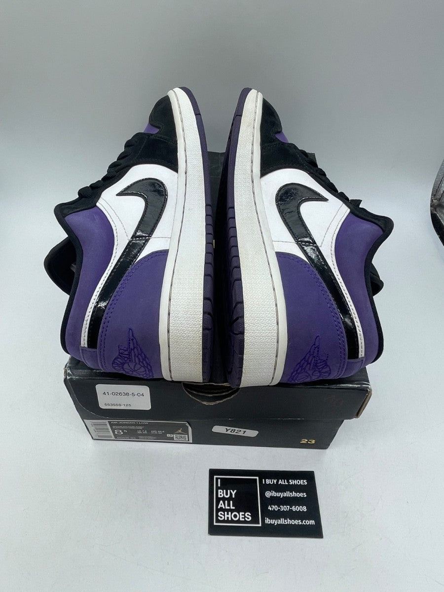 Jordan 1 Low Court Purple 8.5 (Moderately Worn Pre-Owned) - Image 6