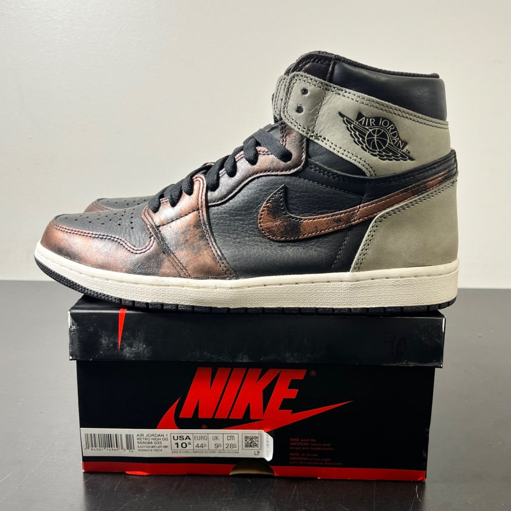 Jordan 1 Retro High Light Army Rust Shadow Patina 10.5 (Lightly Worn Pre-Owned)JordanBlack/Grey-Rust - Image 4