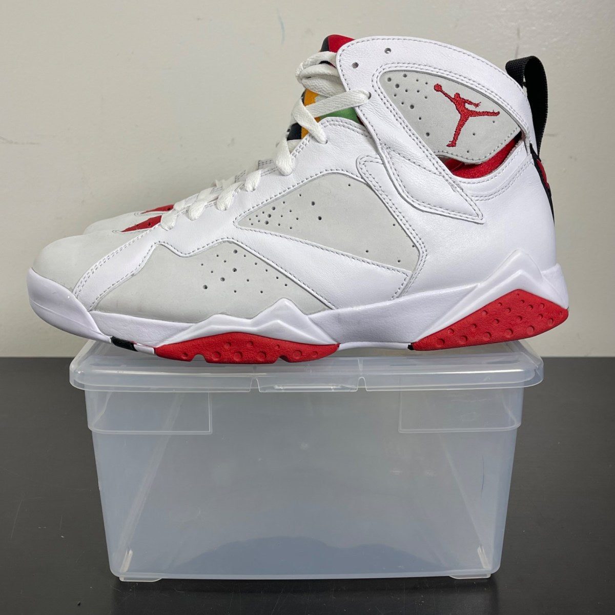 Jordan 7 Retro Hare (2015) 10 (Moderately Worn Pre-Owned)JordanWhite/True Red-Light Silver-Tourmaline - Image 3