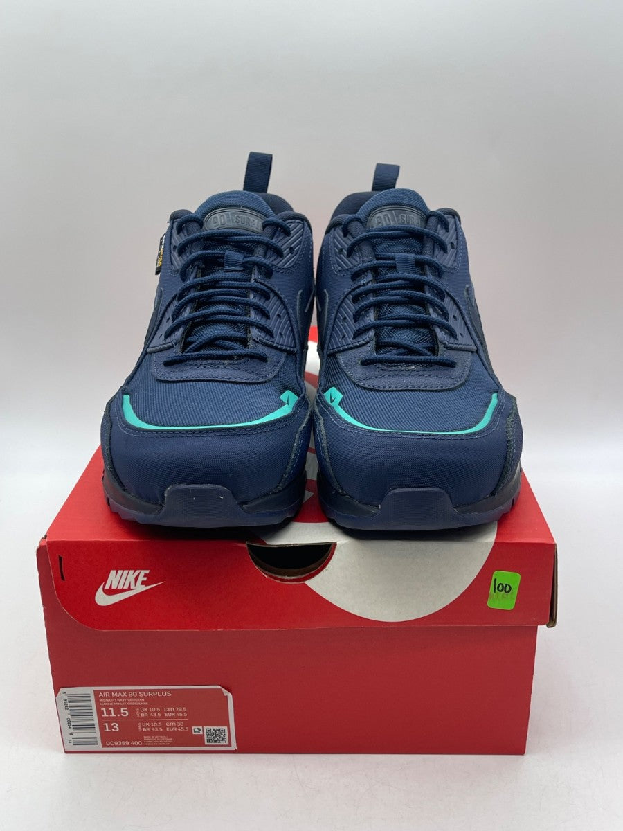 Nike Air Max 90 Surplus Midnight Navy 11.5 (Moderately Worn Pre-Owned)NikeMidnight Navy/Obsidian-Hyper Jade - Image 2