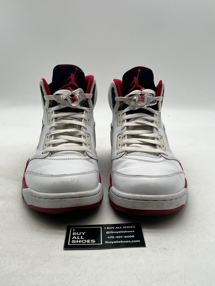 Jordan 5 Retro Fire Red Black Tongue (2013) 11 (Lightly Worn Pre-Owned) - Image 2