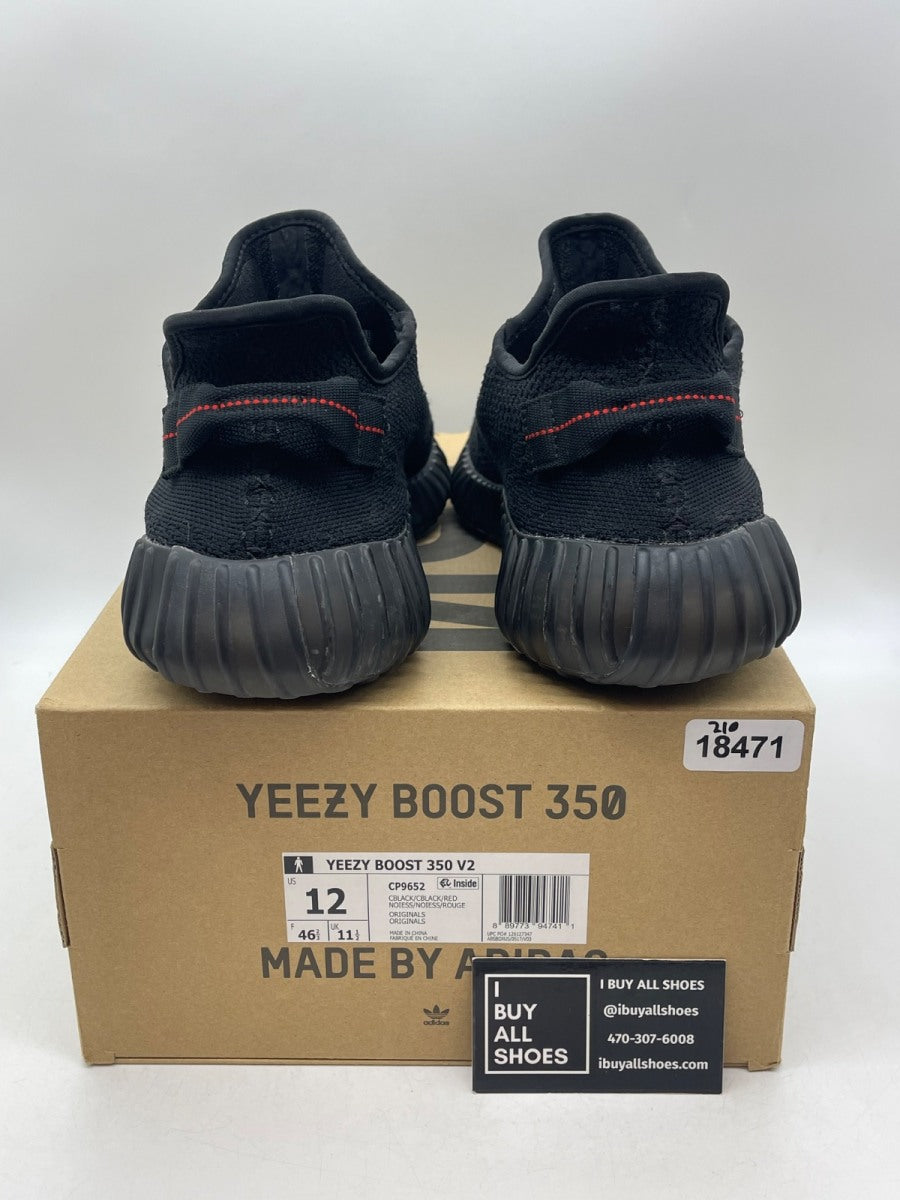 adidas Yeezy Boost 350 V2 Black Red 12 (Moderately Worn Pre-Owned) - Image 3