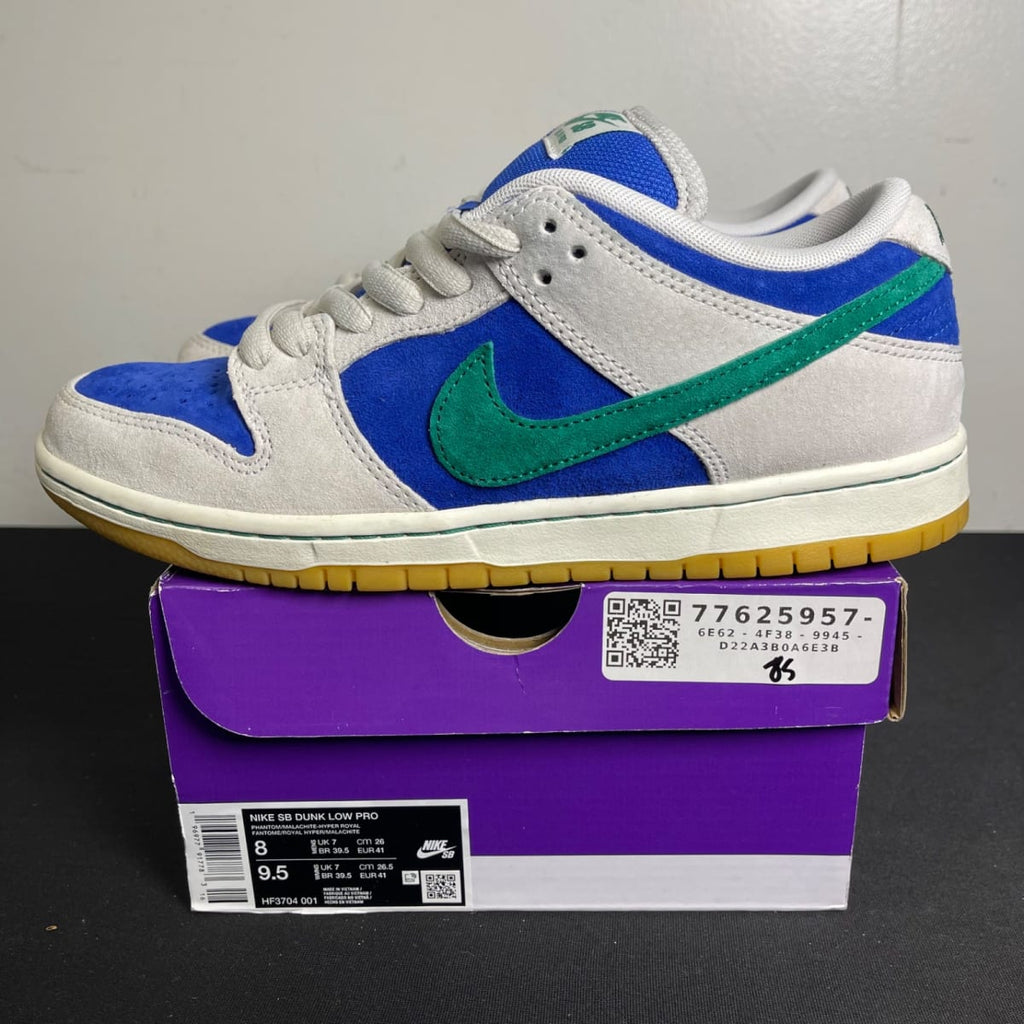 Nike SB Dunk Low Hyper Royal Malachite (Size 8) - aux