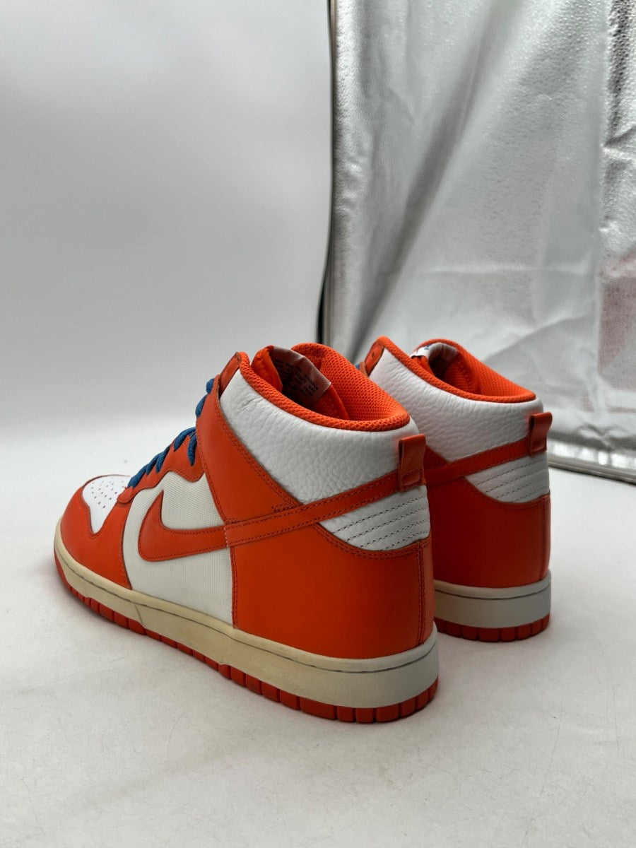 Nike Dunk High White Orange Blaze Varsity Blue 10.5 (Lightly Worn Pre-Owned) - Image 2