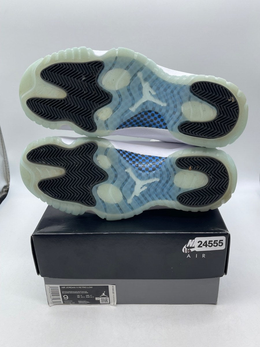 Jordan 11 Retro Low Legend Blue 9 (Moderately Worn Pre-Owned)JordanWhite/White-Black-Legend Blue - Image 7