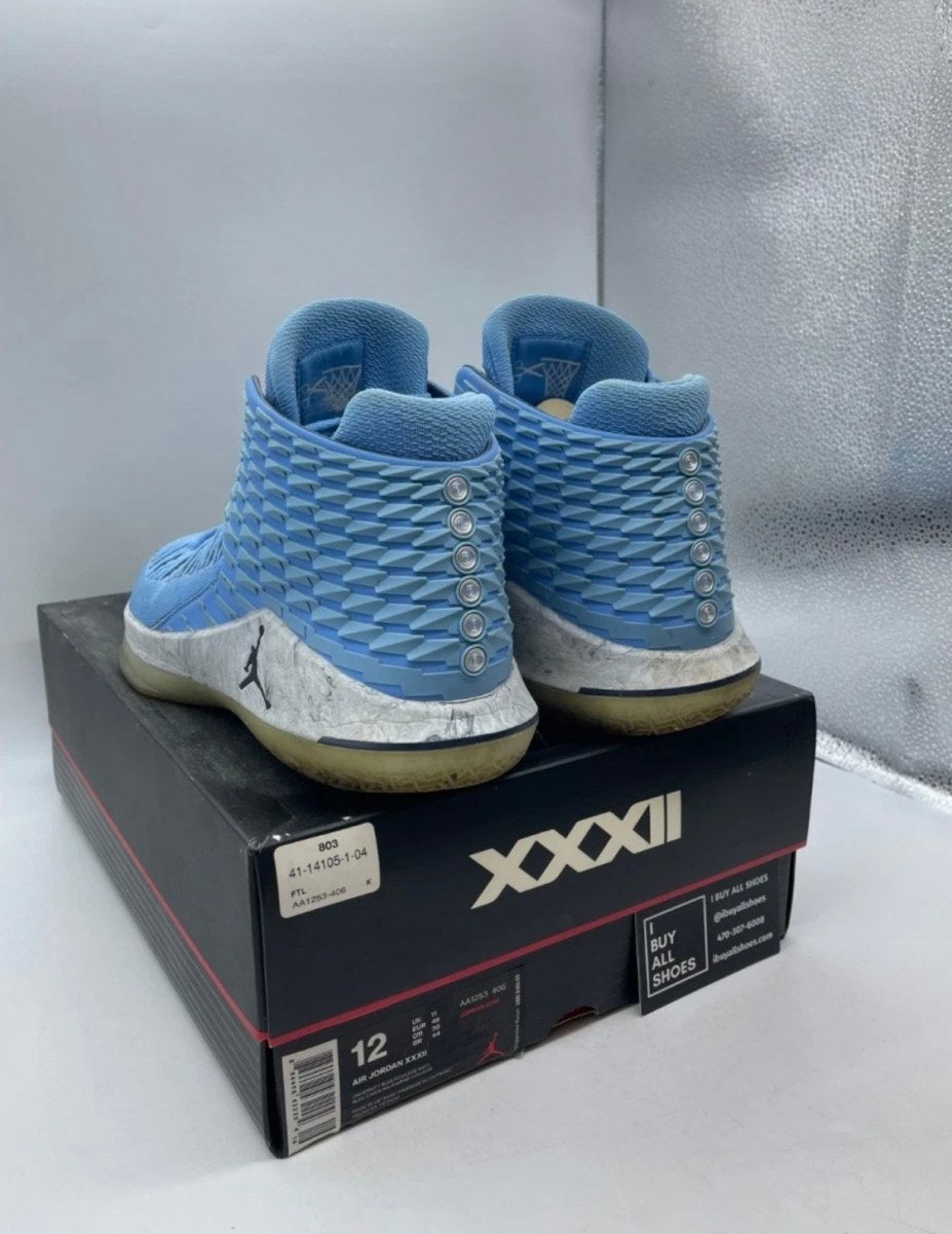 Jordan XXXII UNC 12 (Moderately Worn Pre-Owned)JordanUniversity Blue/College Navy - Image 6