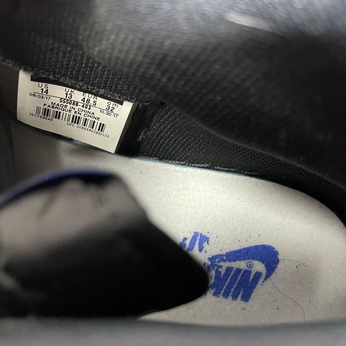 Jordan 1 Retro High Game Royal 14 (Moderately Worn Pre-Owned)JordanGame Royal/Black-Summit White - Image 6