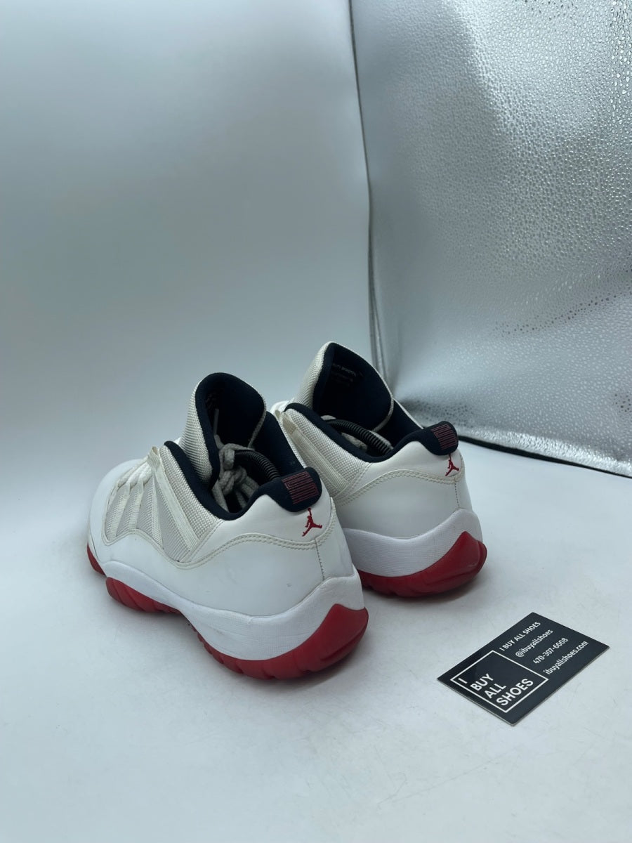 Jordan 11 Retro Low White Red (2012) 12 (Heavily Worn Pre-Owned) - Image 4