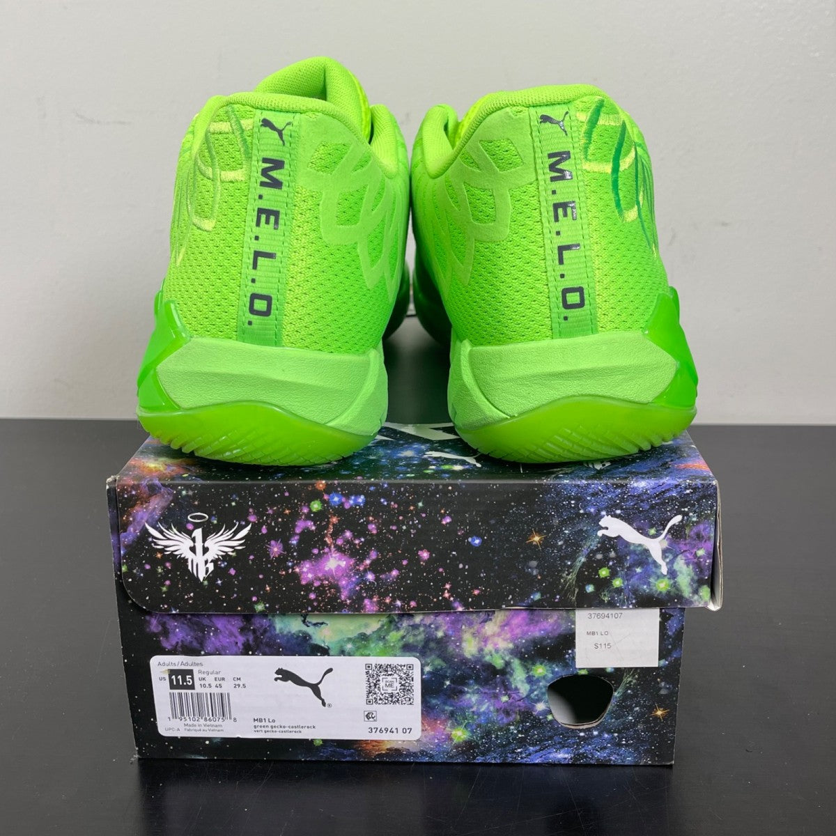 Puma LaMelo Ball MB.01 Lo Green Gecko 11.5 (Moderately Worn Pre-Owned)PumaGreen Gecko/Castlerock - Image 4