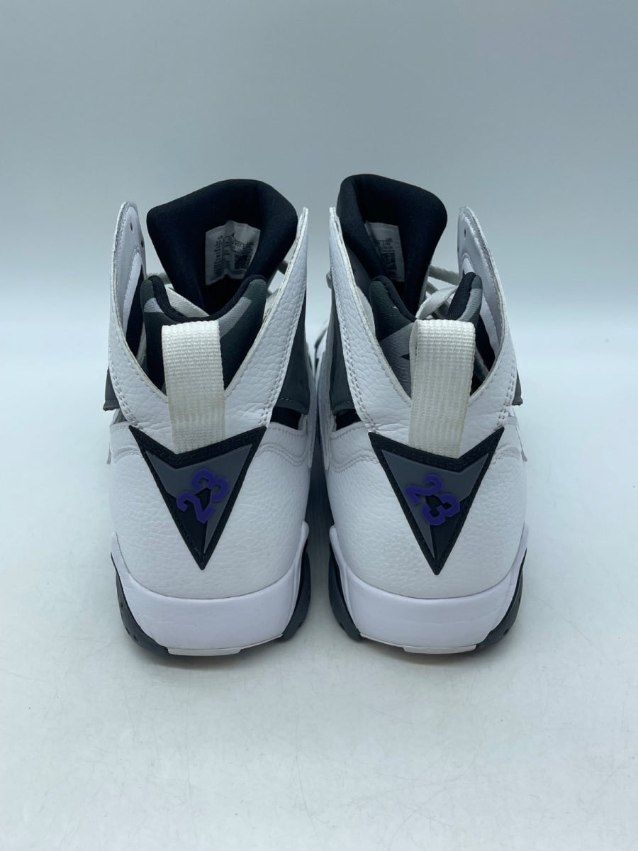 Jordan 7 Retro Flint (2021) 10.5 (Moderately Worn Pre-Owned)JordanWhite/Flint Grey-Black-Varsity Purple - Image 3