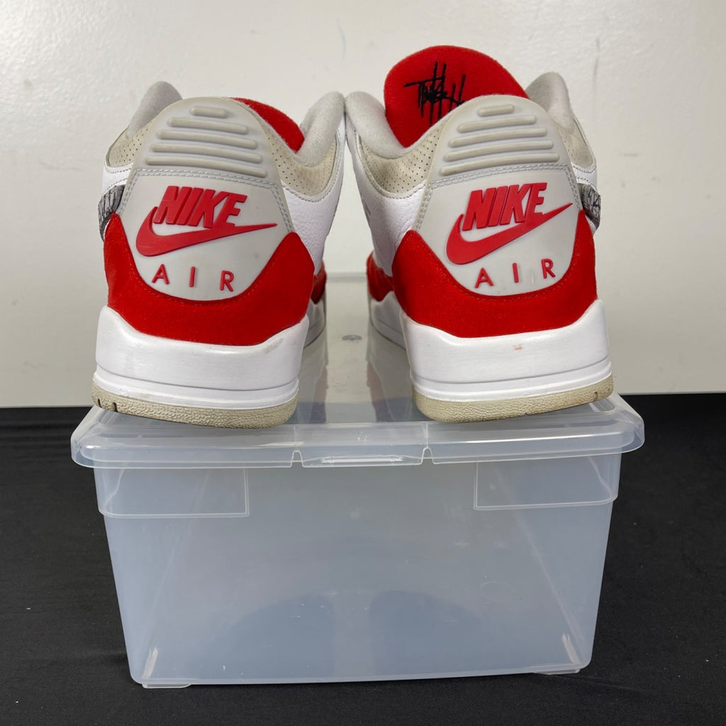 Jordan 3 Retro Tinker White University Red (Size 11) Moderately Worn - Image 4