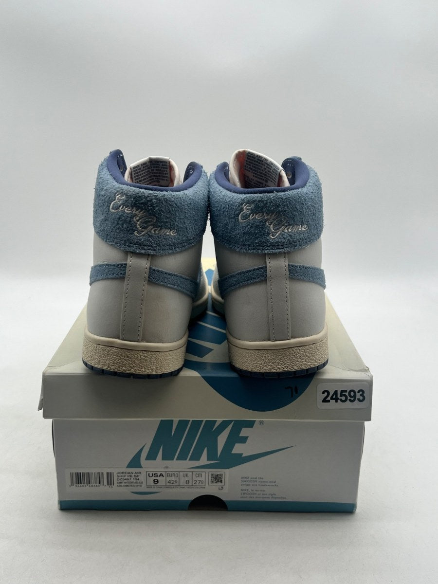 Nike Jordan Air Ship PE SP Every Game Diffused Blue 9 (Lightly Worn Pre-Owned)JordanSummit White/Diffused Blue/Chambray/Sail - Image 3